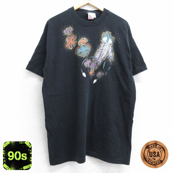 【50%OFF】フルーツオブザルーム 90s 半袖Tシャツ ブラック XL | 古着