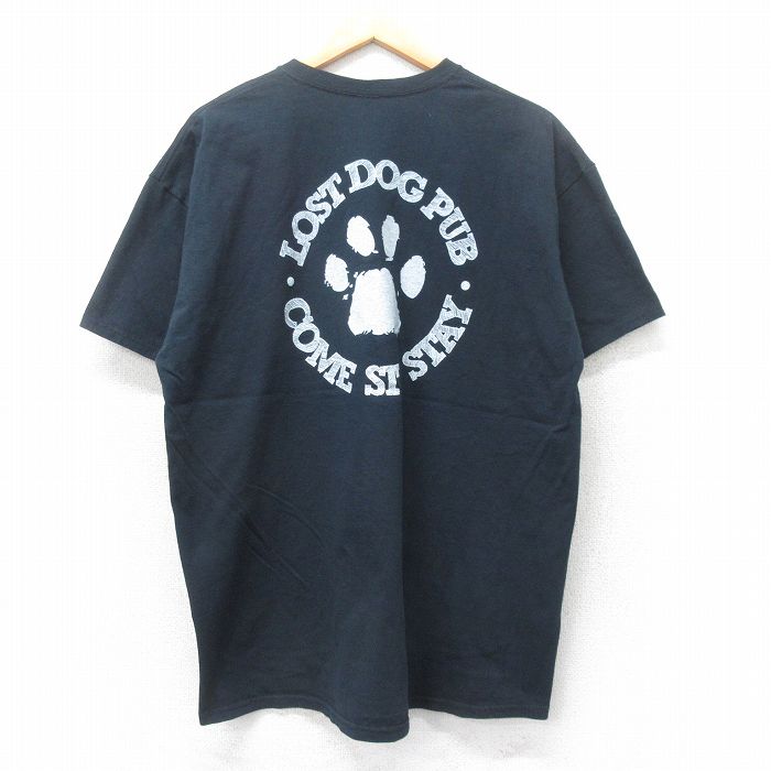00s 半袖Tシャツ DOG PUB ブラック XL | 古着