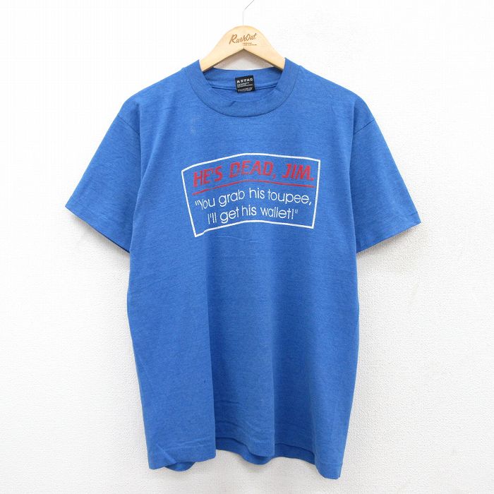 フルーツオブザルーム 90s 半袖Tシャツ DEAD JIM ブルー L | 古着