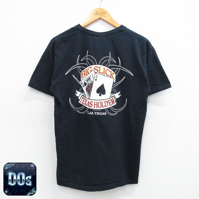 トランプ 00s 半袖Tシャツ BIG SLICK ブラック M | 古着