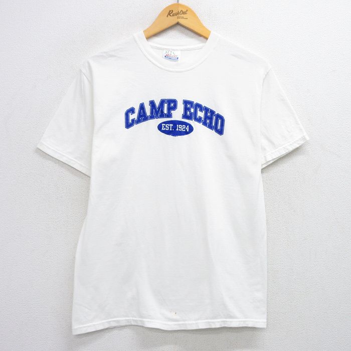 ヘインズ 00s 半袖Tシャツ キャンプ ホワイト M | 古着