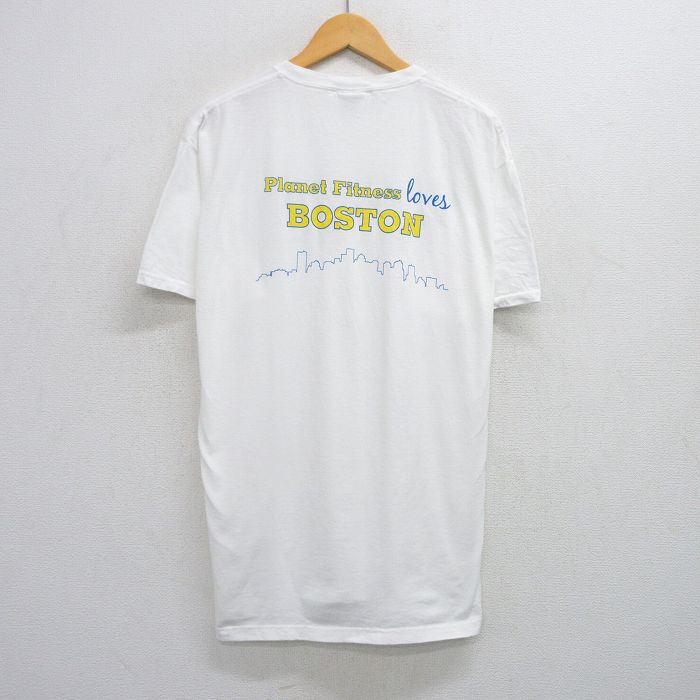 XL★古着 フルーツオブザルーム 半袖 ビンテージ Tシャツ メンズ 00年代 00s ボストン フィットネス コットン クルーネック 白 ホワイト 25jul12 中古