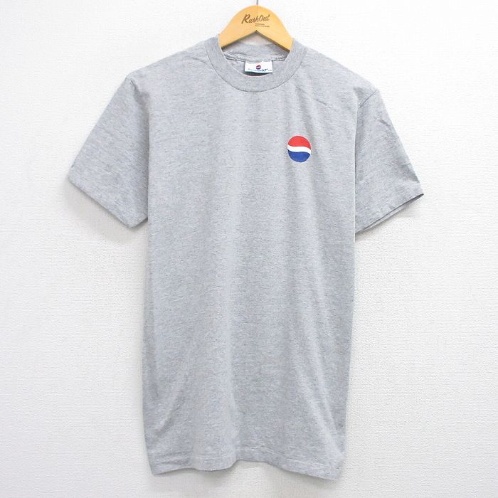 M★古着 半袖 ビンテージ Tシャツ メンズ 90年代 90s ペプシ クルーネック USA製 グレー 霜降り 25jul12 中古