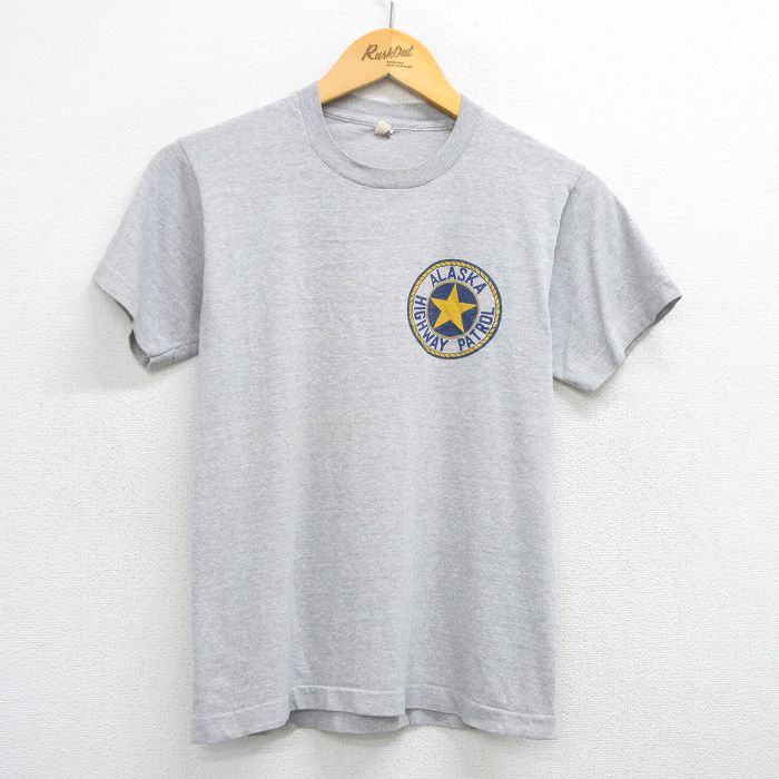S★古着 スクリーンスターズ 半袖 ビンテージ Tシャツ メンズ 80年代 80s アラスカ パトロール クルーネック USA製 グレー 霜降り 25jul12 中古