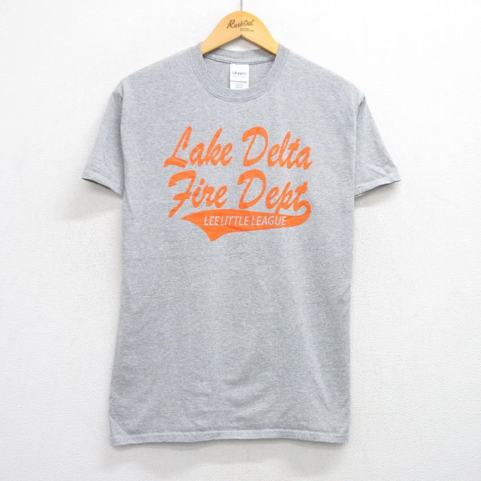 【20%OFF】L★古着 半袖 ビンテージ Tシャツ メンズ 00年代 00s Lake Delta クルーネック グレー 霜降り 25jul12 中古