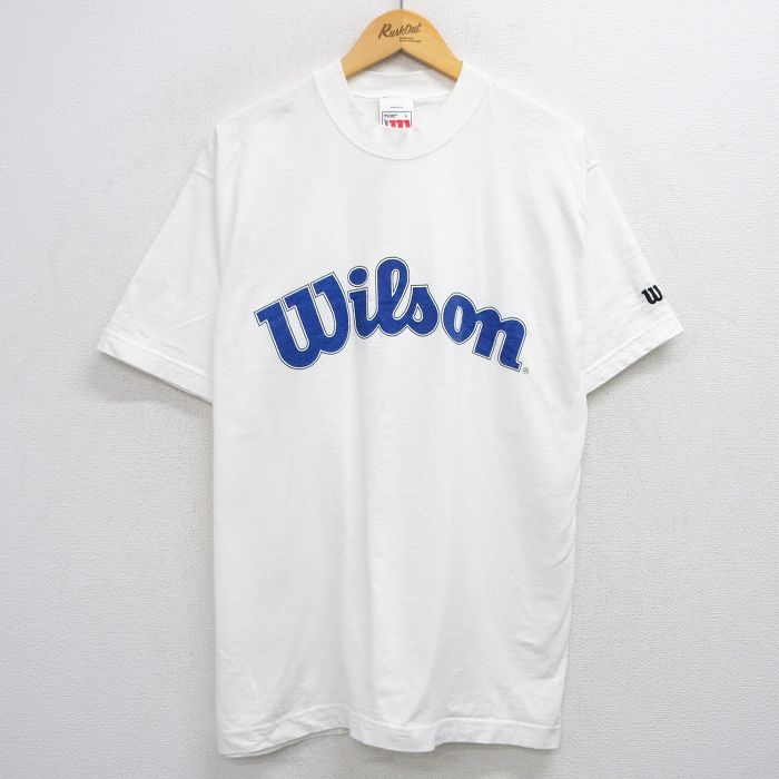 ウィルソン 90s 半袖Tシャツ ビッグロゴ ホワイト XL | 古着
