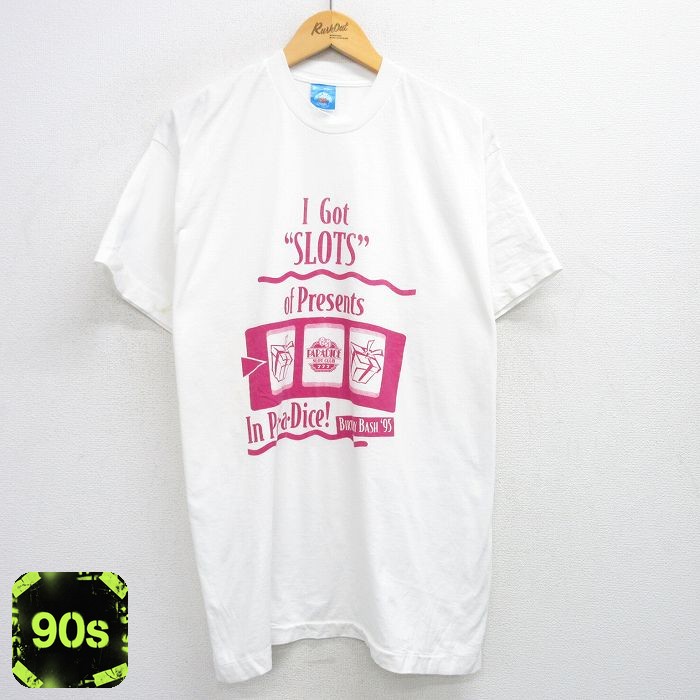 【50%OFF】フルーツオブザルーム 90s 半袖Tシャツ スロット ホワイト XL | 古着