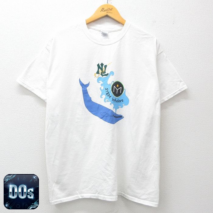 【50%OFF】00s 半袖Tシャツ クジラ ホワイト L | 古着