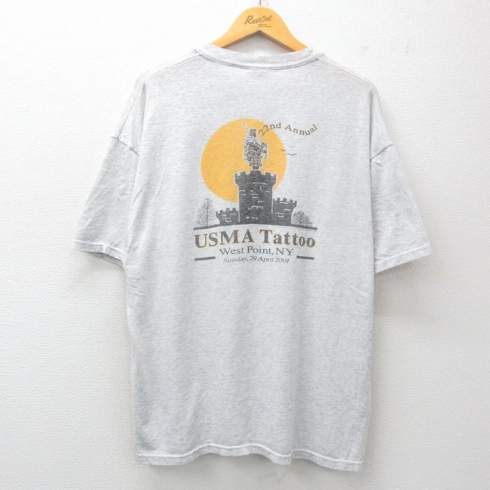 ヘインズ 00s 半袖Tシャツ USMA グレー XL | 古着