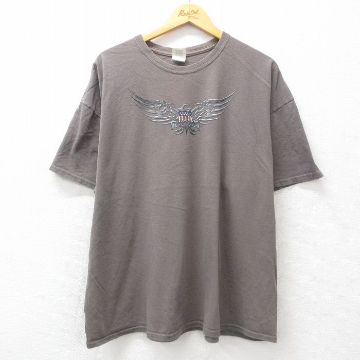 00s 半袖Tシャツ 羽 グレー XL | 古着
