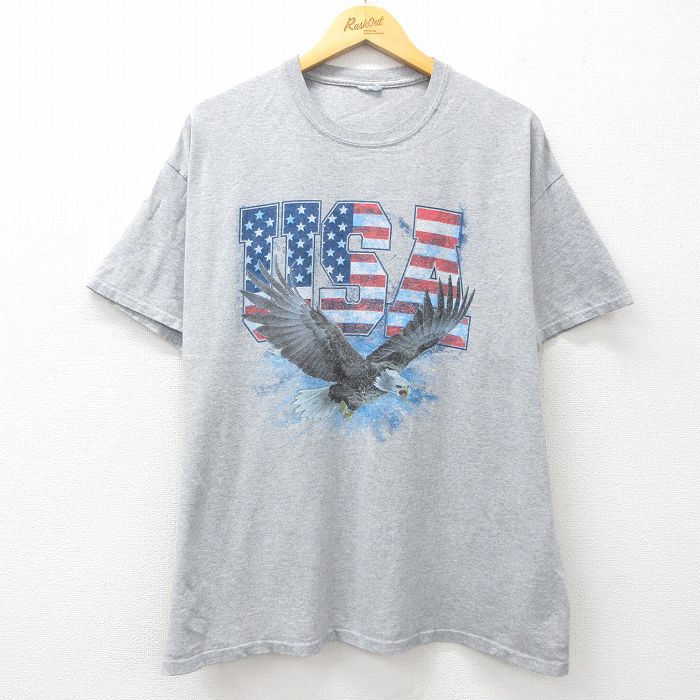 00s 半袖Tシャツ 鳥 グレー XL | 古着
