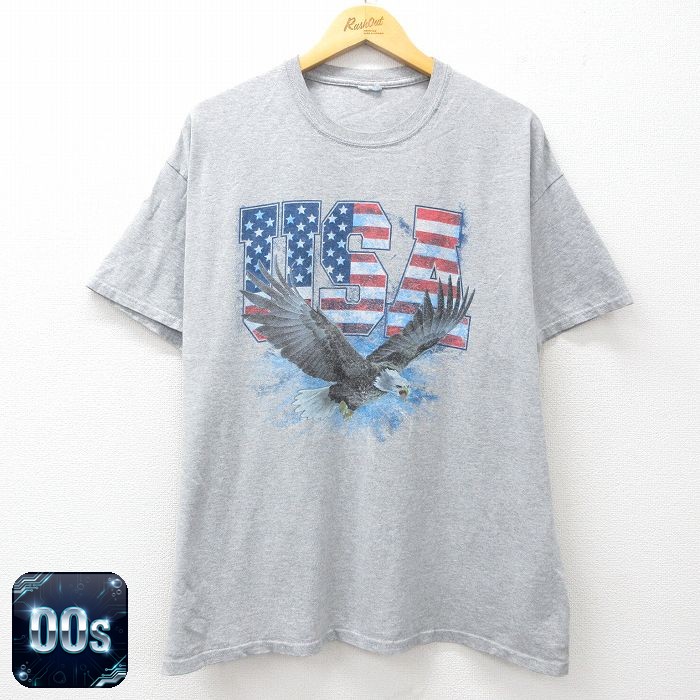 00s 半袖Tシャツ 鳥 グレー XL | 古着