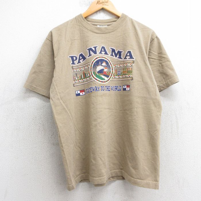 00s 半袖Tシャツ パナマ ベージュ L | 古着