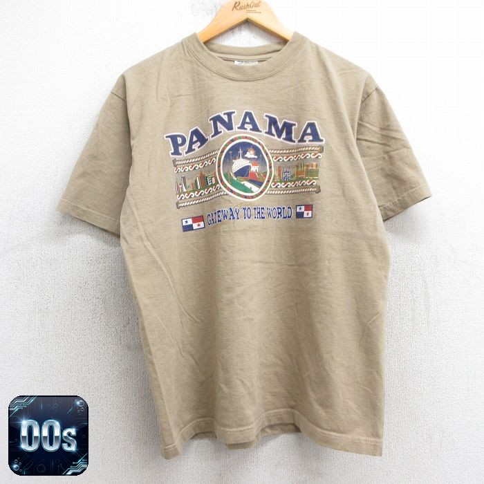 00s 半袖Tシャツ パナマ ベージュ L | 古着