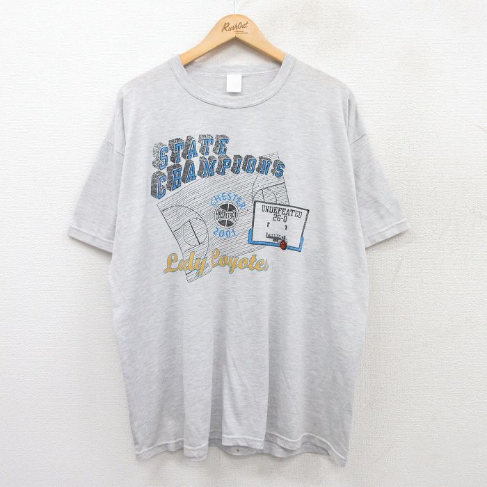 00s 半袖Tシャツ バスケットボール グレー XL | 古着
