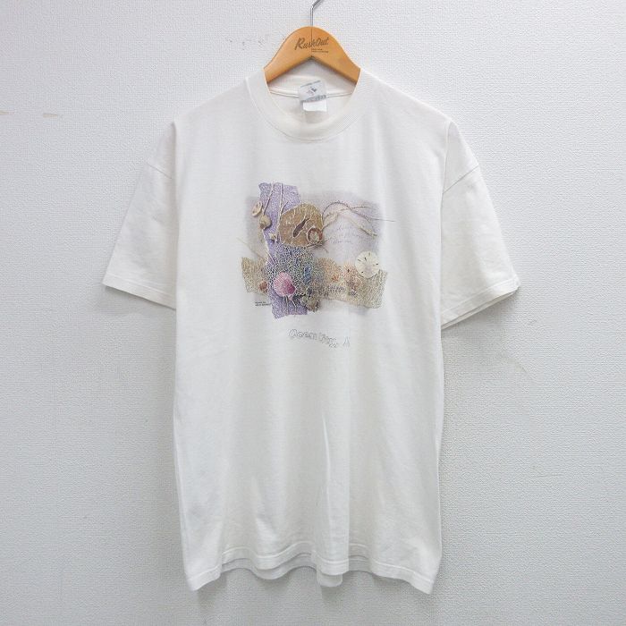 ジャージーズ 00s 半袖Tシャツ 貝殻 ホワイト XL | 古着