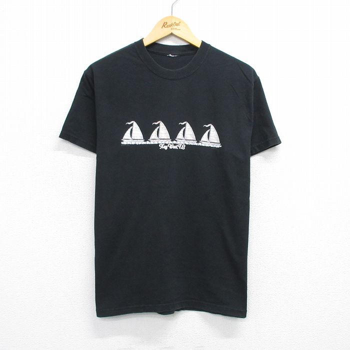 00s 半袖Tシャツ ヨット ブラック L | 古着