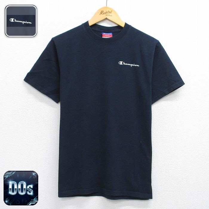 チャンピオン 00s 半袖Tシャツ ワンポイントロゴ ネイビー M | 古着