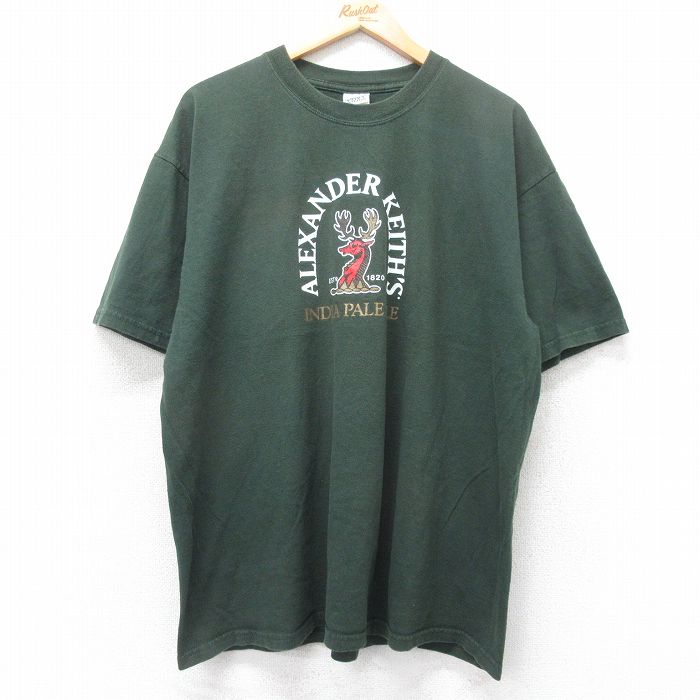 【50%OFF】アレクサンダーキース 00s 半袖Tシャツ ビール グリーン L | 古着