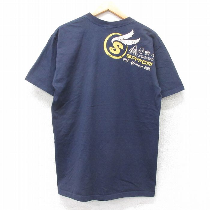 M★古着 半袖 ビンテージ Tシャツ メンズ 00年代 00s アニメ IGPX コットン クルーネック 紺 ネイビー 【spe】 25jul18 中古