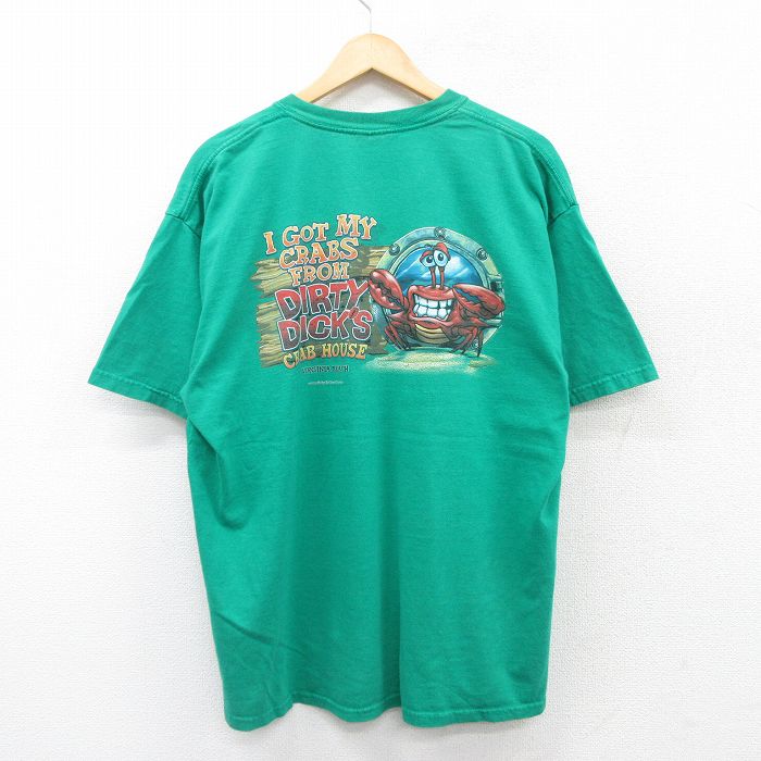 00s 半袖Tシャツ DIRTY DICKSカニ グリーン XL | 古着