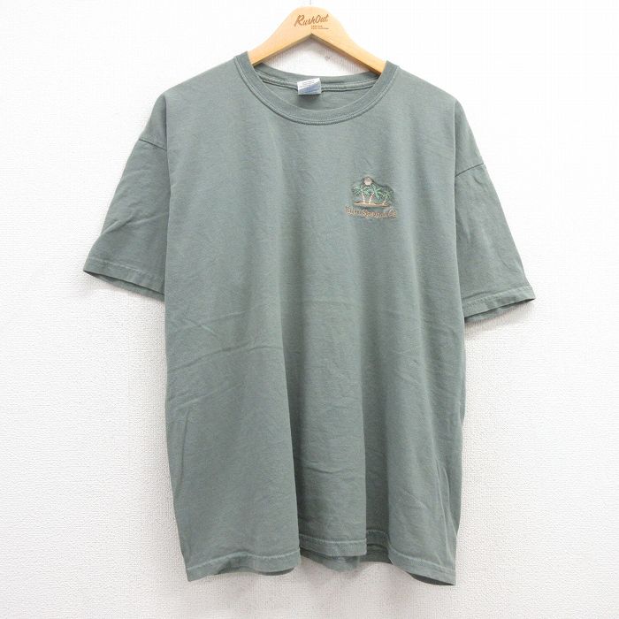 00s 半袖Tシャツ ヤシの木 グリーン XL | 古着