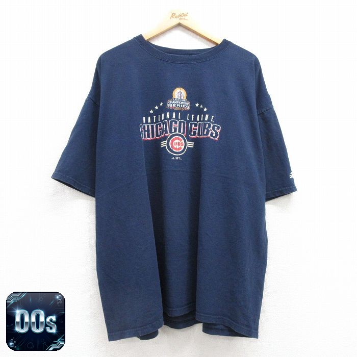 【50%OFF】アディダス 00s 半袖Tシャツ シカゴカブス ネイビー XL | 古着