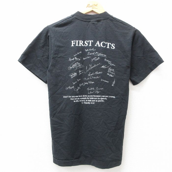 S★古着 フルーツオブザルーム 半袖 ビンテージ Tシャツ メンズ 00年代 00s First Acts 仮面 クルーネック 黒 ブラック 25jul24 中古