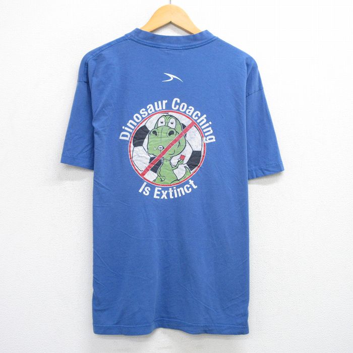 00s 半袖Tシャツ イリノイ恐竜 ブルー XL | 古着