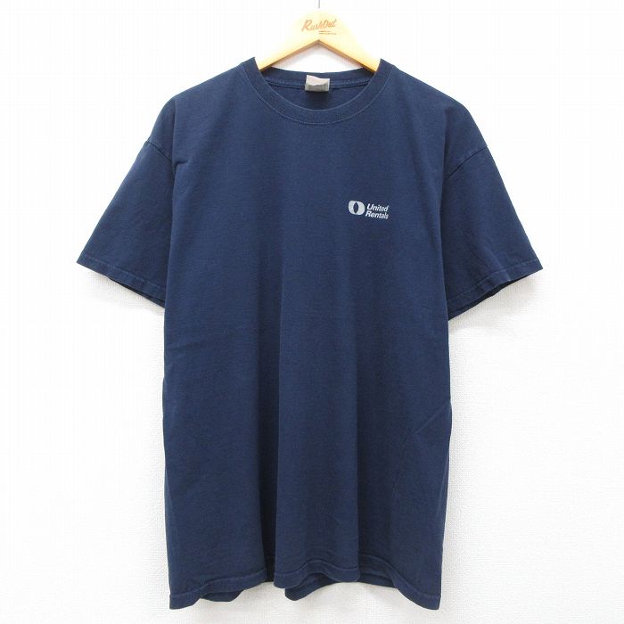 フルーツオブザルーム 00s 半袖Tシャツ United Rentals ネイビー XL | 古着