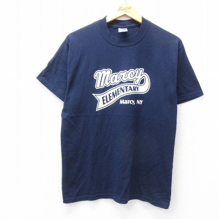 M★古着 ジャージーズ 半袖 ビンテージ Tシャツ メンズ 00年代 00s marcy クルーネック 紺 ネイビー 25jul19 中古