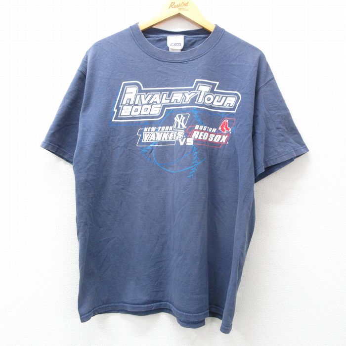 【50%OFF】00s 半袖Tシャツ ボストンレッドソックス ネイビー XL | 古着