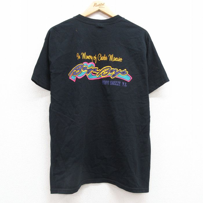 【50%OFF】L★古着 半袖 ビンテージ Tシャツ メンズ 00年代 00s Baja Boys コットン クルーネック 黒 ブラック 25jul19 中古