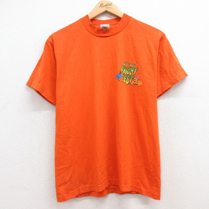 フルーツオブザルーム 00s 半袖Tシャツ シックスフラッグスバッグスバニー オレンジ M | 古着