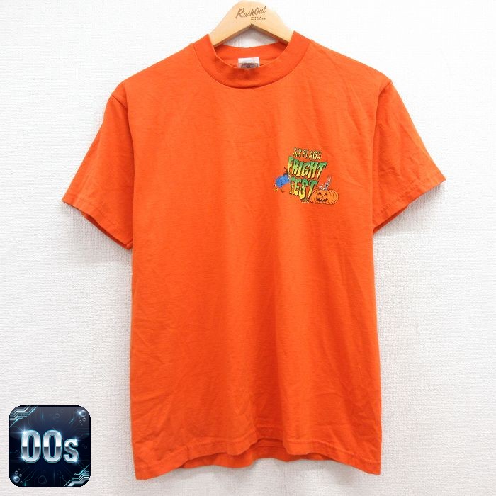 フルーツオブザルーム 00s 半袖Tシャツ シックスフラッグスバッグスバニー オレンジ M | 古着