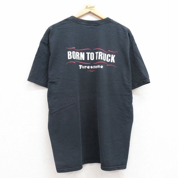 【20%OFF】XL★古着 半袖 ビンテージ Tシャツ メンズ 00年代 00s BORN 大きいサイズ コットン クルーネック 黒 ブラック 25jul22 中古