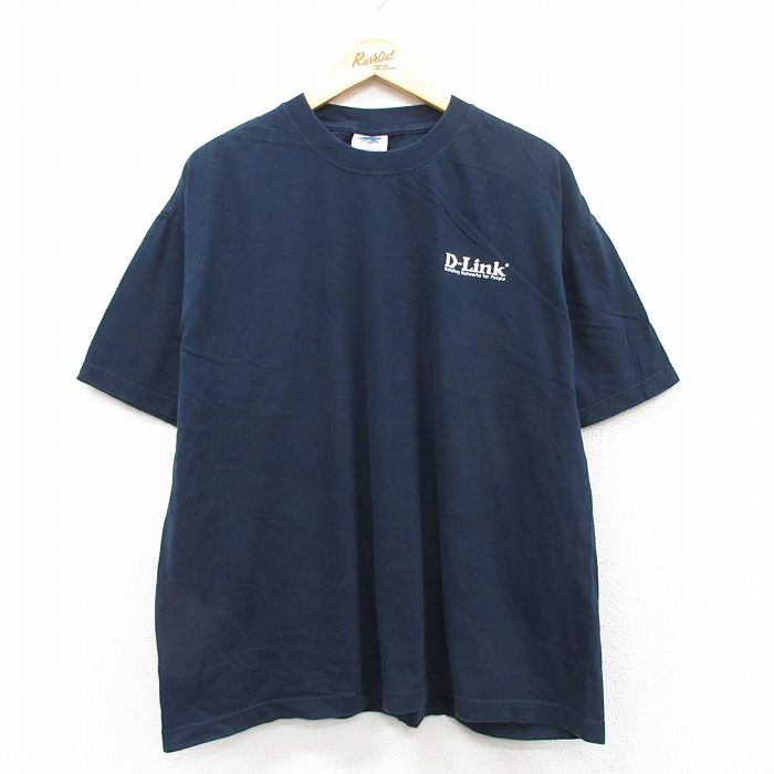00s 半袖Tシャツ D Link ネイビー XL | 古着