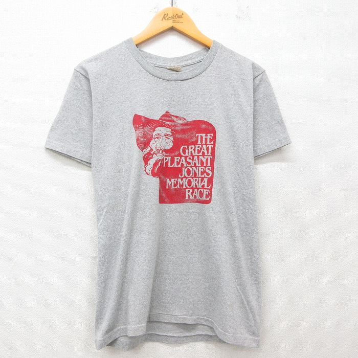 M★古着 スクリーンスターズ 半袖 ビンテージ Tシャツ メンズ 80年代 80s 男性 クルーネック USA製 グレー 霜降り 25jul23 中古