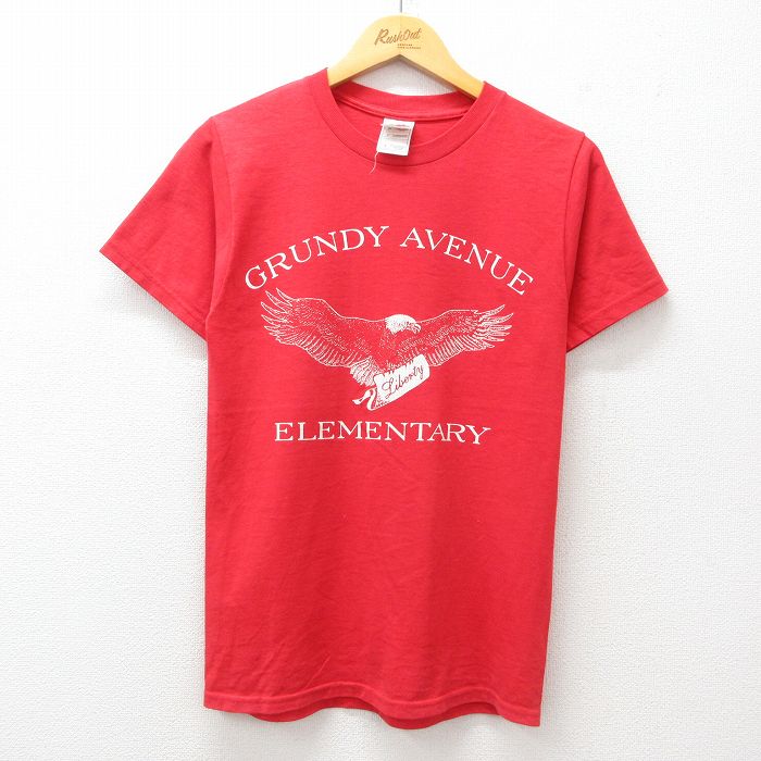 S★古着 フルーツオブザルーム 半袖 ビンテージ Tシャツ メンズ 00年代 00s GRUNDY 鳥 クルーネック 赤 レッド 25jul23 中古