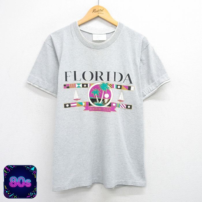 80s 半袖Tシャツ フロリダ グレー L | 古着