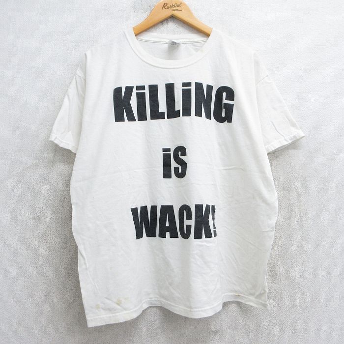 00s 半袖Tシャツ KiLLiNG is WACKプリント ホワイト XL | 古着