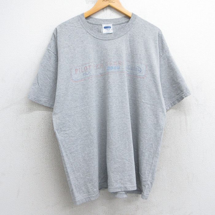 【50%OFF】フィラ 00s 半袖Tシャツ パイロットペン グレー XL | 古着