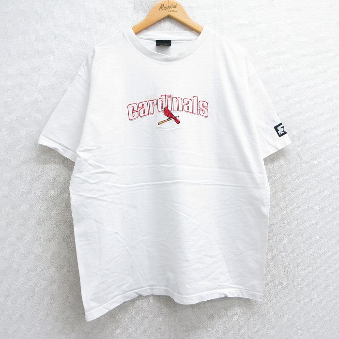 スターター 90s 半袖Tシャツ セントルイスカージナルス刺繍 ホワイト XL | 古着