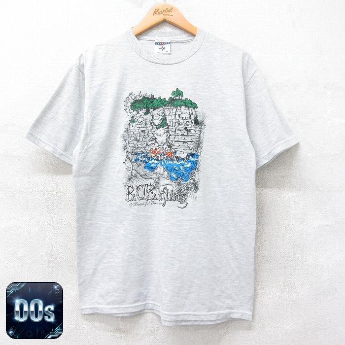 ジャージーズ 00s 半袖Tシャツ BOB Rafting グレー M | 古着