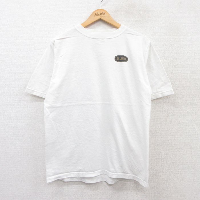 L★古着 ユニオンベイ 半袖 ビンテージ Tシャツ メンズ 90年代 90s UB コットン クルーネック USA製 白 ホワイト 25jul26 中古