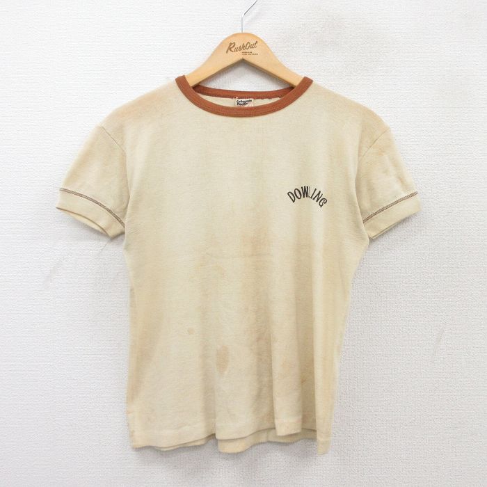 70s 半袖Tシャツ DOWLING カーキ M | 古着