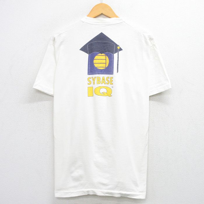 【50%OFF】フルーツオブザルーム 90s 半袖Tシャツ SYBASE IQプリント ホワイト XL | 古着