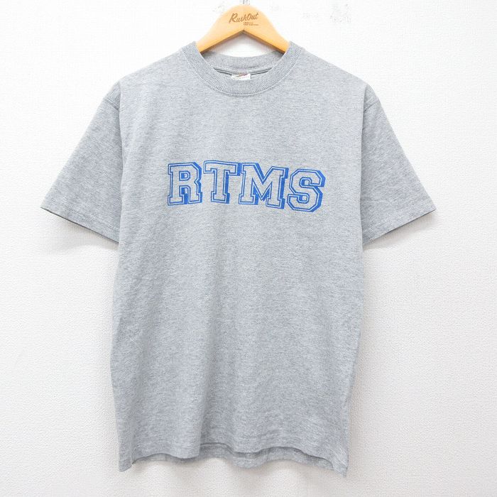 M★古着 フルーツオブザルーム 半袖 ビンテージ Tシャツ メンズ 00年代 00s RTMS クルーネック グレー 霜降り 25jul26 中古