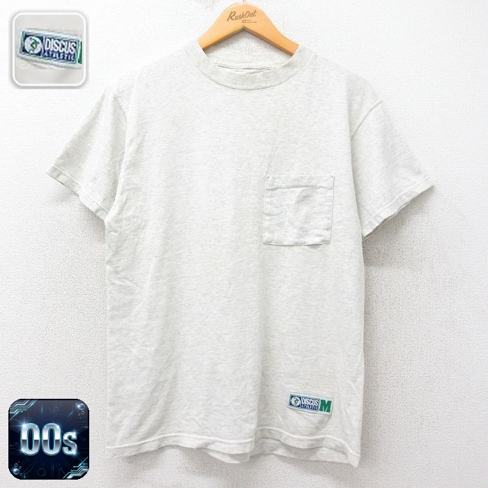 ディスカス 00s 半袖Tシャツ 胸ポケット グレー M | 古着