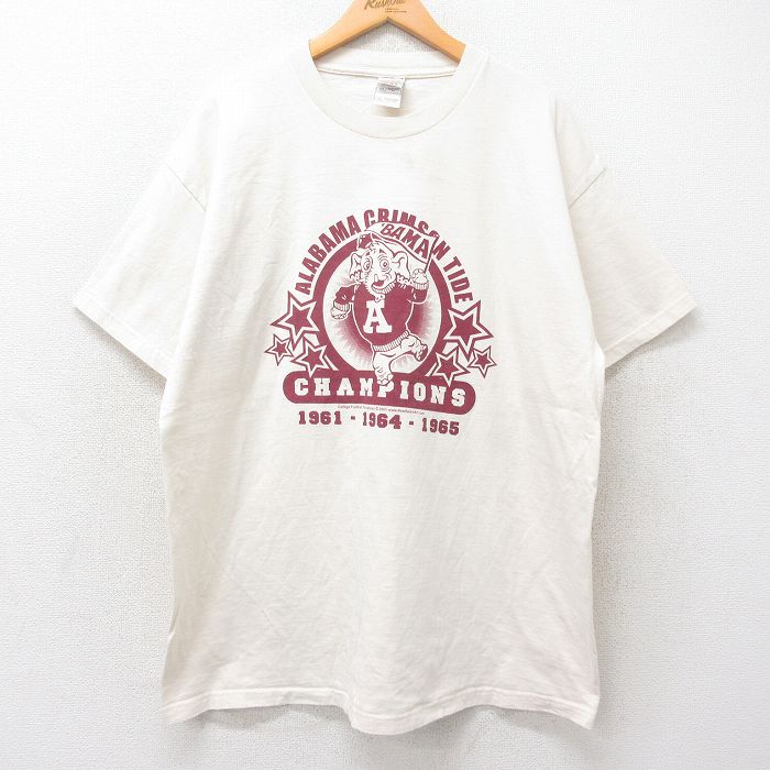 フルーツオブザルーム 00s 半袖Tシャツ アラバマクリムゾンタイドゾウ ホワイト XL | 古着